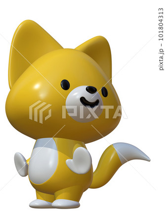 3D立体きつねキャラクター 101804313