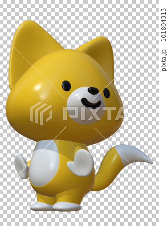 3D立体きつねキャラクター 101804313