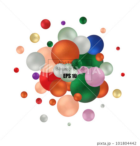 A pearl ball foat in the air Minimal style Cosmetic background product stand presentation 3d rendering. eps 10 101804442