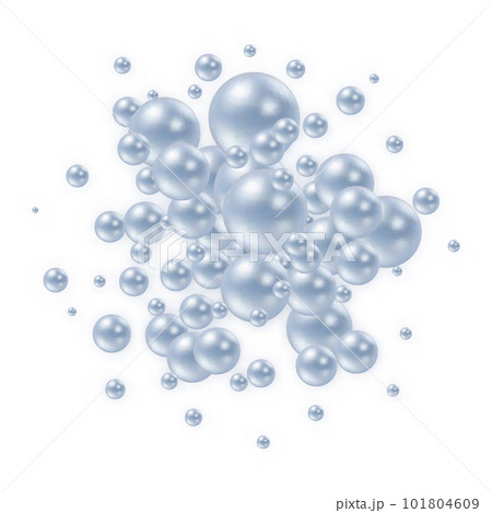 abstract pattern with glass blue balls or precious pearls. Glossy realistic ball. 3d vector illustration. eps 10 101804609