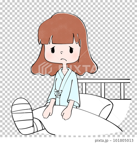 住院斷腿的女人插圖 101805013