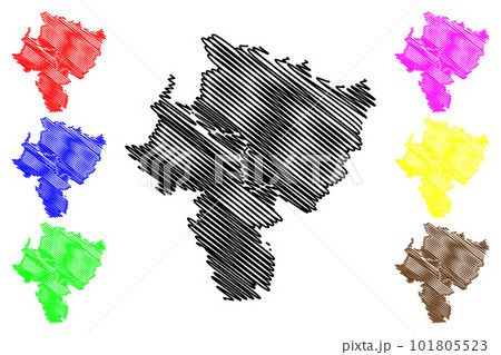 Wesel district (Federal Republic of Germany, State of North Rhine-Westphalia, NRW, Dusseldorf region) map vector illustration, scribble sketch Wesel map Wesel district (Federal Republic of Germany, State of North Rhine-Westphalia, NRW, Dusseldorf region) map vector illustration, scribble sketch Wesel map 101805523