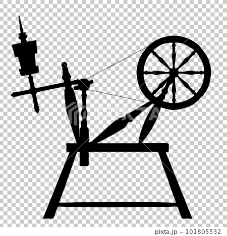 spinning wheel silhouette
