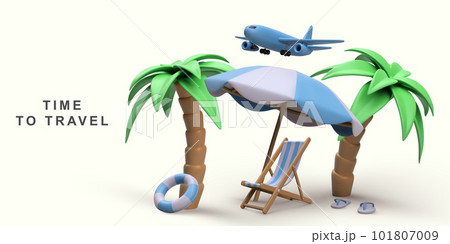 3d concept time to travel. Vector illustration. 101807009