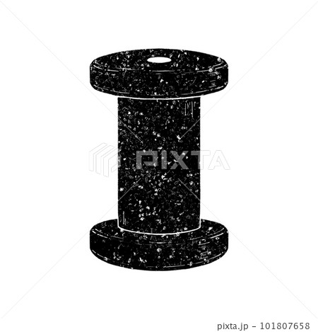 糸が巻かれた木製ボビン/スタンプ風 糸が巻かれた木製ボビン/スタンプ風 101807658