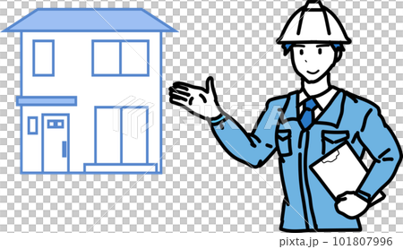 House and male worker 101807996