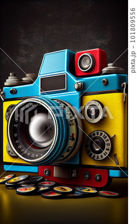 Bright Digital DSLR Camera illustration 101809556