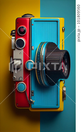Bright Digital DSLR Camera illustration 101809560