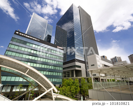 田町駅前のオフィスビル街 東京都 田町駅前のオフィスビル街 東京都 101810821