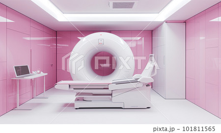 MRI - Magnetic resonance imaging scan device in Hospital. Medical Equipment and Health Care. 101811565