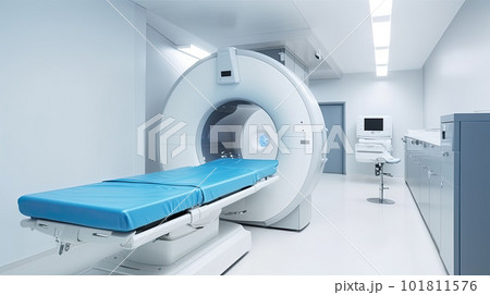 MRI - Magnetic resonance imaging scan device in Hospital. Medical Equipment and Health Care. MRI - Magnetic resonance imaging scan device in Hospital. Medical Equipment and Health Care. 101811576