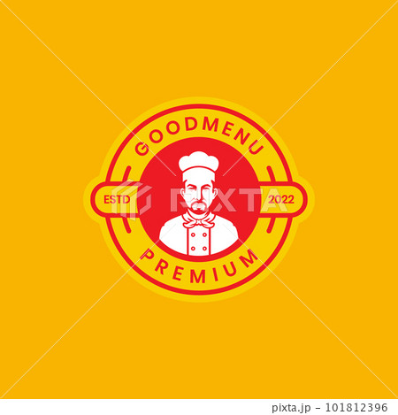 art illustration check master old man mustache mascot cartoon circle badge logo design vector 101812396