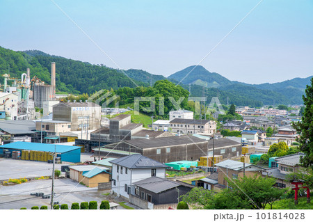 嘉多山公園付近からの眺め　石灰工場と共存の風景　栃木県佐野市 101814028
