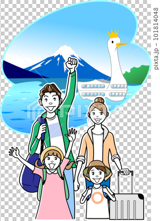 參觀湖的家庭遊人 101814048