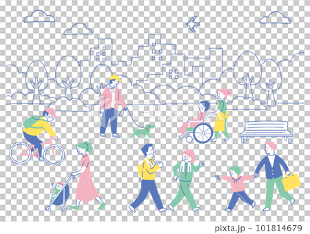 様々な人たちの生活_色 様々な人たちの生活_色 101814679