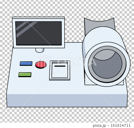 Illustration of a sphygmomanometer viewed from an angle 101814711