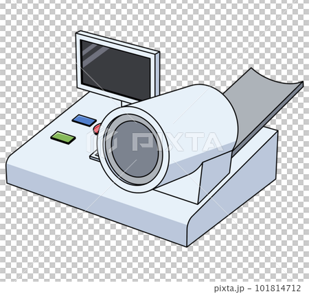 Illustration of a sphygmomanometer viewed from an angle 101814712