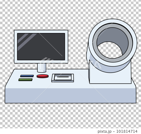 Illustration of a sphygmomanometer seen from the front 101814714
