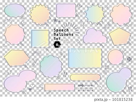 Speech bubble variation set Rainbow color 101815238