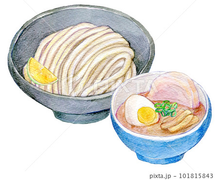 濃厚つけめん　水彩イラスト　手描きイラスト 101815843