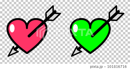 箭射中心痕墜入愛河的插畫 箭射中心痕墜入愛河的插畫 101816716