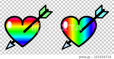 箭射中心痕墜入愛河的插畫 箭射中心痕墜入愛河的插畫 101816718