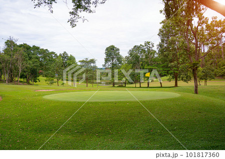 View of Golf Course with beautiful putting green. 101817360