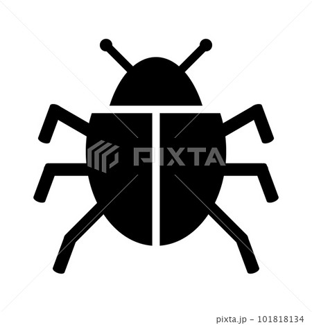 Bug icon on white. 101818134