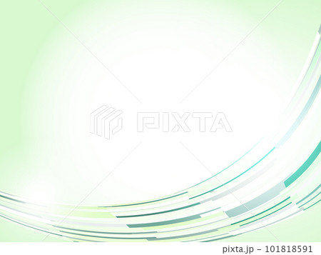 緑の曲線のおしゃれな背景、幾何学模様 101818591