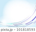 青の曲線のおしゃれな背景、幾何学模様 101818593