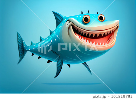 happy barracuda cartoon