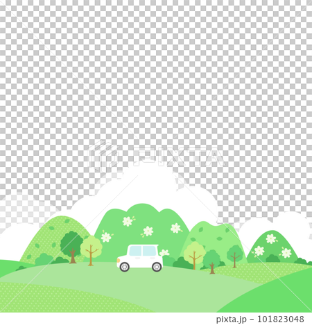 Car and mountain landscape background banner 1:1 Car and mountain landscape background banner 1:1 101823048