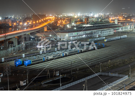 JR北海道函館運輸所の夜景 キハ281 JR北海道函館運輸所の夜景 キハ281 101824975