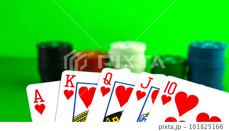 Poker, royal flush. Poker, royal flush. 101825166