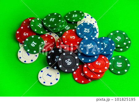 Poker, scattered chips. Poker, scattered chips. 101825195