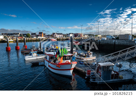 Harbor And Fishing Boats Of Finistere City Guilvinec At The Coast Of Atlantic In Brittany, France 101826215