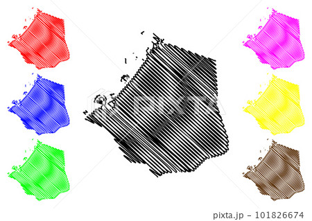 Emirate of Dubai (Emirates of the United Arab Emirates, UAE) map vector illustration, scribble sketch Dubai map Emirate of Dubai (Emirates of the United Arab Emirates, UAE) map vector illustration, scribble sketch Dubai map 101826674