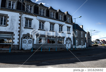 Old Building In The Streets Of Finistere City Guilvinec At The Coast Of Atlantic In Brittany, France 101826692