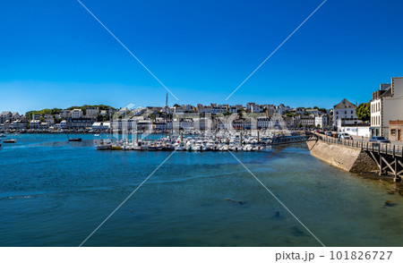 Boats in The Harbor of City Audierne At The Finistere Atlantic Coast In Brittany, France Boats in The Harbor of City Audierne At The Finistere Atlantic Coast In Brittany, France 101826727