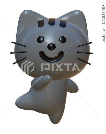 3D立体ねこキャラクターのイラスト素材 [101827407] - PIXTA