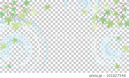 Summer green autumn leaves watercolor background illustration Summer green autumn leaves watercolor background illustration 101827548