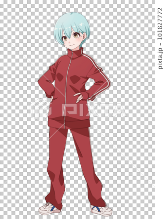 元気なショートカットのジャージを着た女の子全身立ち絵 元気なショートカットのジャージを着た女の子全身立ち絵 101827772