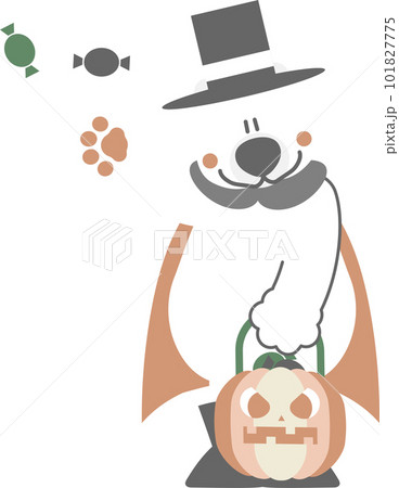 happy halloween holiday festival with cute bear, skull, pumpkin and candy, flat cartoon character design happy halloween holiday festival with cute bear, skull, pumpkin and candy, flat cartoon character design 101827775