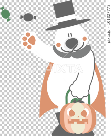 happy halloween holiday festival with cute bear, skull, pumpkin and candy, flat cartoon character design happy halloween holiday festival with cute bear, skull, pumpkin and candy, flat cartoon character design 101827775