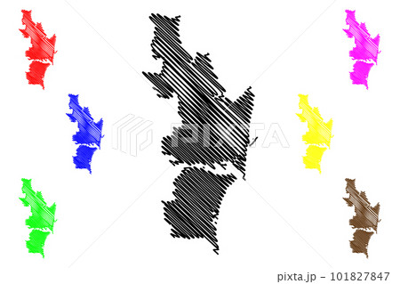 Mackay City, Queensland (Commonwealth of Australia, Australia city) map vector illustration, scribble sketch City of Mackay map 101827847