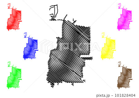 Sunnyvale City, California (United States cities, United States of America, usa city) map vector illustration, scribble sketch City of Sunnyvale map 101828404