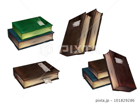 古い本のイラストセットのイラスト素材 [101829286] - PIXTA