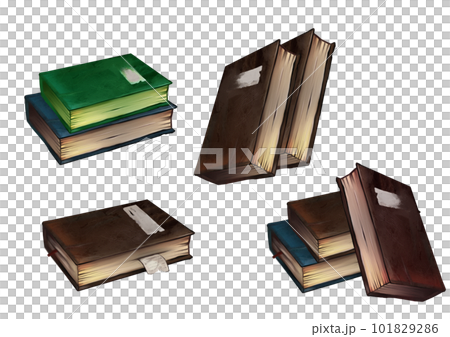 古い本のイラストセットのイラスト素材 [101829286] - PIXTA