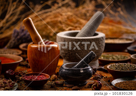 Indian spices selection Indian spices selection 101830126