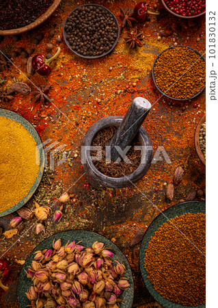 Colorful mix of spices Colorful mix of spices 101830132